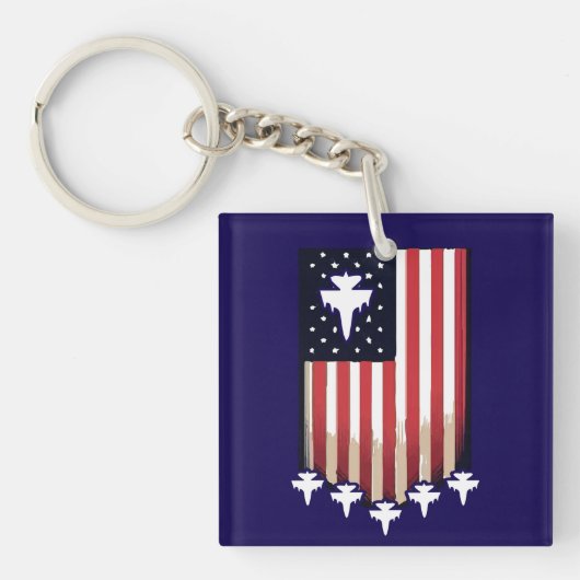 Porte-clés Drapeau Américain 4 juillet-65079 (Devant)
