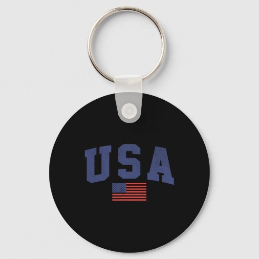 Porte-clés Drapeau américain 4 juillet Americana Bold Blue (Recto)