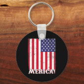 Porte-clés Drapeau américain 4 juillet patriotique (Recto)