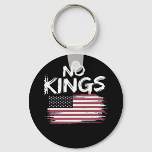 Porte-clés Drapeau Américain à l'Envers en Distresse No Kings