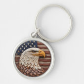 Porte-clés drapeau américain aigle royal (Devant)