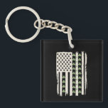 Porte-clés Drapeau américain avec Shamrocks pour St patrick<br><div class="desc">Drapeau américain avec Shamrocks pour Jour de la Saint Patrick</div>