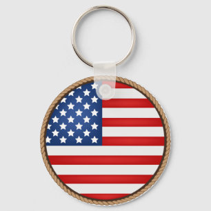 Porte-clés Drapeau américain cool