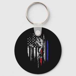 Porte-clés Drapeau Américain de Baseball Lanceur Usa Lancemen