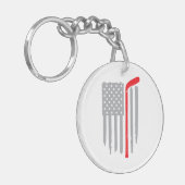 Porte-clés Drapeau américain de hockey (Devant gauche)
