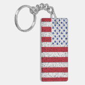 Porte-clés Drapeau américain de la paix État américain Keycha (Devant gauche)