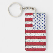 Porte-clés Drapeau américain de la paix État américain Keycha (Devant)