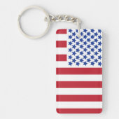 Porte-clés Drapeau américain de la paix État américain Keycha (Devant)