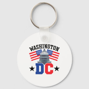 Porte-clés Drapeau américain de Washington Dc Capitol Hill