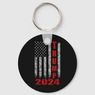 Porte-clés Drapeau américain design Trump 2024