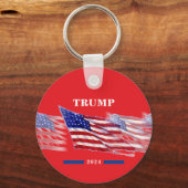 Porte-clés Drapeau américain Donald Trump 2024 (Verso)
