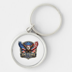 Porte-clés Drapeau américain du 4 juillet Aigle Vintage 250 a