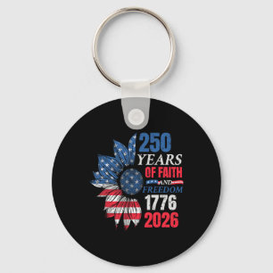 Porte-clés Drapeau américain du 4 juillet vintage 250 ans 177