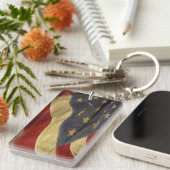 Porte-clés Drapeau américain en détresse (Devant droit)
