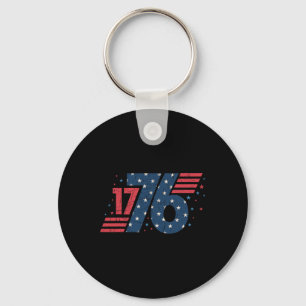 Porte-clés Drapeau américain en détresse 1776 Jour de l'indép