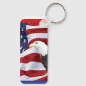 Porte-clés Drapeau américain et aigle (Verso)
