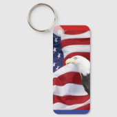 Porte-clés Drapeau américain et aigle (Recto)