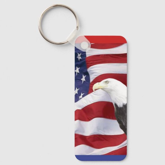 Porte-clés Drapeau américain et aigle (Recto)