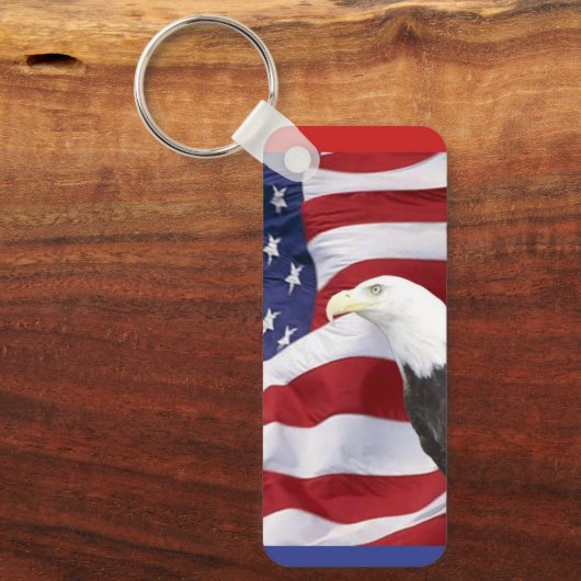 Porte-clés Drapeau américain et aigle (Recto)