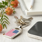 Porte-clés Drapeau américain - États-Unis d'Amérique - Patrio (Côté )