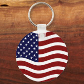 Porte-clés Drapeau américain/Étoiles et rayures (Recto)