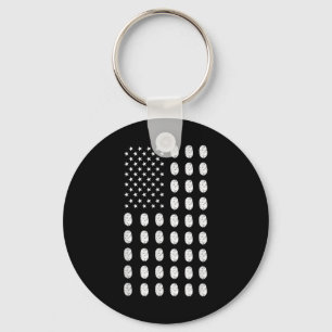 Porte-clés Drapeau Américain Frites Nourriture Usa Patriotism