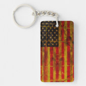 Porte-clés Drapeau américain grunge des Etats-Unis (Devant)