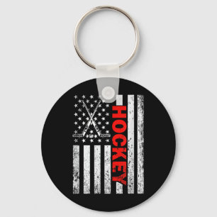 Porte-clés Drapeau Américain Hockey Usa Patriotique T-shirt p