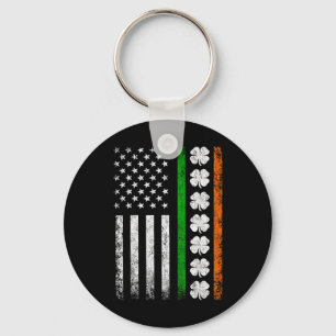 Porte-clés Drapeau Américain Irlandais Drapeau Irlande Fête d