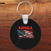 Porte-clés Drapeau américain Kamala (Recto)
