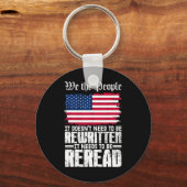 Porte-clés Drapeau américain La constitution des États-Unis d (Recto)