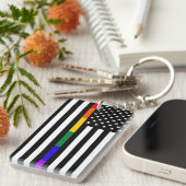 Porte-clés Drapeau américain LGBTQ (Devant droit)