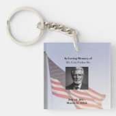 Porte-clés Drapeau américain Mémorial funèbre militaire (Devant)