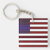 Porte-clés Drapeau américain moderne en relief (Devant)