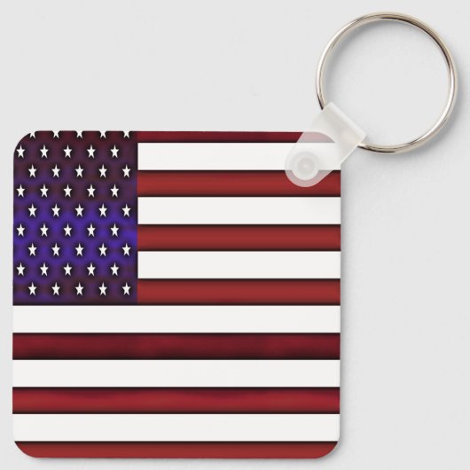 Porte-clés Drapeau américain moderne en relief (Dos)
