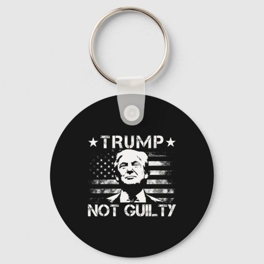 Porte-clés Drapeau américain partisan de Trump non coupable (Recto)