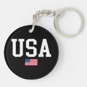 Porte-clés Drapeau Américain Patriotique Pour Hommes Femmes E (Dos)