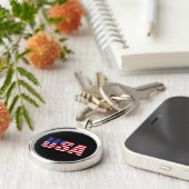 Porte-clés Drapeau Américain Patriotique Pour Hommes Femmes E (Côté)