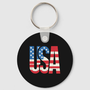 Porte-clés Drapeau américain Patriotique US 4 juillet