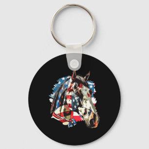 Porte-clés Drapeau américain patriotique vintage 4 juillet Ho