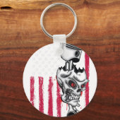 Porte-clés Drapeau Américain Piston Muscle Car 5 (Recto)