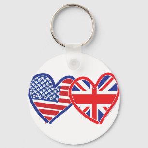 Porte-clés Drapeau américain plat Union Jack