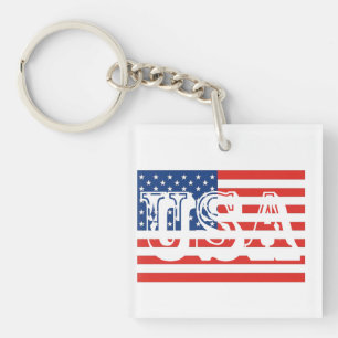 Porte-clés Drapeau américain Porte - clé acrylique - Bold Ame