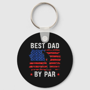 Porte-clés Drapeau américain rétro Meilleur Papa