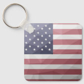 Porte-clés Drapeau américain Rouge Blanc Bleu Amérique Mesh g (Recto)