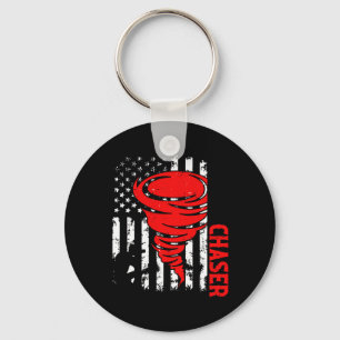 Porte-clés Drapeau américain Tornado Storm Chaser O