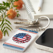 Porte-clés Drapeau américain Tournesol-32222 (Devant droit)
