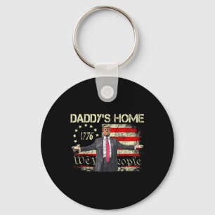 Porte-clés Drapeau américain Trump 2024 Daddy's Home We The P