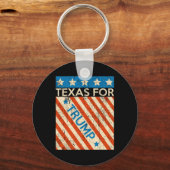 Porte-clés Drapeau américain Trump Réélection 2024 Texas Trum (Recto)