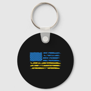 Porte-clés Drapeau américain ukrainien Amérique États-Unis Uk